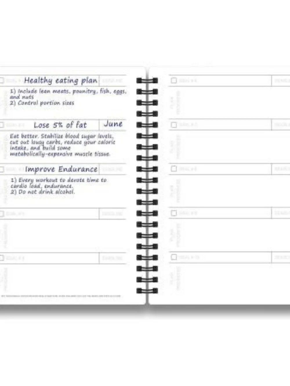 'FIT LOG' Spiral Notebook - Black